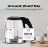 Nikai Jug Kettle 1.2L Glass With Filter 2200W NK303G Filter With Boil Dry Protectiion Led Indicator Light With Sus 304 Grade Heating Plate