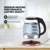 Nikai Jug Kettle 1.2L Glass With Filter 2200W NK303G Filter With Boil Dry Protectiion Led Indicator Light With Sus 304 Grade Heating Plate