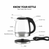 Nikai Jug Kettle 1.2L Glass With Filter 2200W NK303G Filter With Boil Dry Protectiion Led Indicator Light With Sus 304 Grade Heating Plate