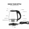Nikai Jug Kettle 1.2L Glass With Filter 2200W NK303G Filter With Boil Dry Protectiion Led Indicator Light With Sus 304 Grade Heating Plate
