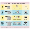 Pigeon Pressure Cooker 10l Deluxe Outer Lid Aluminium Sap 105 - Ergonomic Sturdy Handle Thermal Efficiency Special Alloy Safety Plug