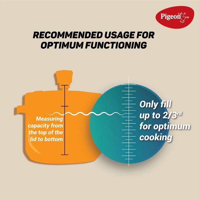 Pigeon Pressure Cooker 12L Deluxe Outer Lid Aluminium Sap 106 - Ergonomic Sturdy Handle Thermal Efficiency Special Alloy Safety Plug 13 Pigeon Pressure Cooker 12L Deluxe Outer Lid Aluminium Sap 106 - Ergonomic Sturdy Handle Thermal Efficiency Special Alloy Safety Plug