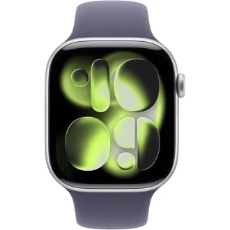 Apple Watch Series 11 46mm Silver Aluminium Case GPS Sport Band - Purple Fog