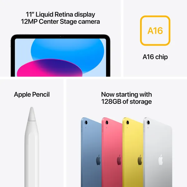 Apple 11&Quot; Ipad A16 Chip 128Gb, Wi-Fi + 5G, Yellow 7 Apple 11&Quot; Ipad A16 Chip 128Gb, Wi-Fi + 5G, Yellow