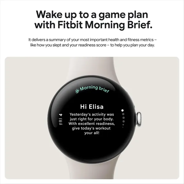 Google Pixel Watch 3 Wi-Fi 41Mm - Silver With Porcelain Active Band 10 Google Pixel Watch 3 Wi-Fi 41Mm - Silver With Porcelain Active Band