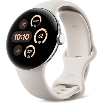 Google Pixel Watch 3 Wi-Fi 41mm - Silver with Porcelain Active Band