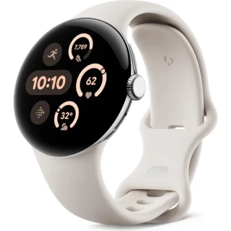 Google Pixel Watch 3 Wi-Fi 41mm - Silver with Porcelain Active Band
