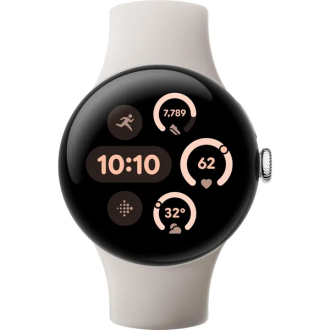 Google Pixel Watch 3 Wi-Fi 41mm - Silver with Porcelain Active Band
