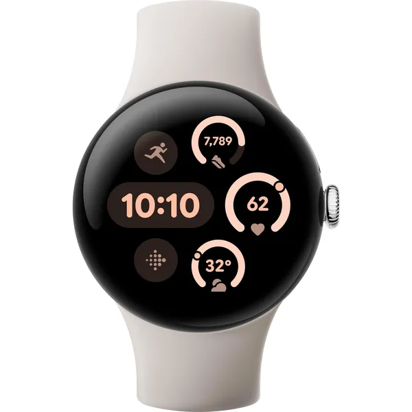 Google Pixel Watch 3 Wi-Fi 41Mm - Silver With Porcelain Active Band 2 Google Pixel Watch 3 Wi-Fi 41Mm - Silver With Porcelain Active Band