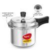 Pigeon Pressure Cooker 3l Deluxe Outer Lid Aluminium Sap 102 - Ergonomic Sturdy Handle Thermal Efficiency Special Alloy Safety Plug