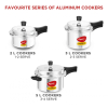 Pigeon Pressure Cooker 3l Deluxe Outer Lid Aluminium Sap 102 - Ergonomic Sturdy Handle Thermal Efficiency Special Alloy Safety Plug