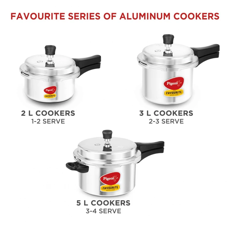 Pigeon Pressure Cooker 3L Deluxe Outer Lid Aluminium Sap 102 - Ergonomic Sturdy Handle Thermal Efficiency Special Alloy Safety Plug 11 Pigeon Pressure Cooker 3L Deluxe Outer Lid Aluminium Sap 102 - Ergonomic Sturdy Handle Thermal Efficiency Special Alloy Safety Plug