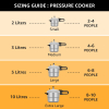Pigeon Pressure Cooker 10l Deluxe Outer Lid Aluminium Sap 105 - Ergonomic Sturdy Handle Thermal Efficiency Special Alloy Safety Plug