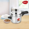 Pigeon Pressure Cooker 3l Deluxe Outer Lid Aluminium Sap 102 - Ergonomic Sturdy Handle Thermal Efficiency Special Alloy Safety Plug
