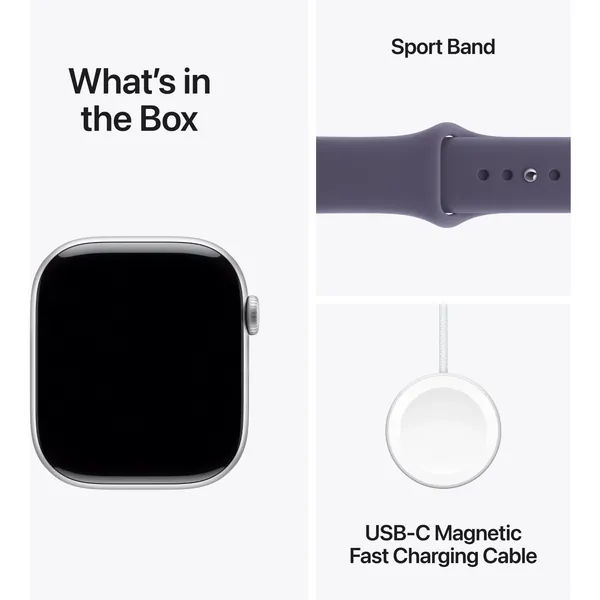 Apple Watch Series 11 46Mm Silver Aluminium Case Gps Sport Band - Purple Fog 9 Apple Watch Series 11 46Mm Silver Aluminium Case Gps Sport Band - Purple Fog
