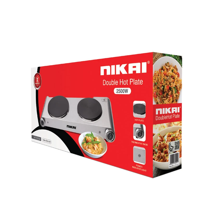 Nikai Hot Plate 188Mm Double Steel Body 2500W Nktoe5N2 Overheat Protection System Power Indicator Light Adjustable Thermostat Control 2 Nikai Hot Plate 188Mm Double Steel Body 2500W Nktoe5N2 Overheat Protection System Power Indicator Light Adjustable Thermostat Control