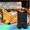 Nikai Sandwich Toaster 4 Slice 3 in 1 Waffle Grill and Sanwich 1200w NGT928A1 Non Stick Coating Plates With Light Indicator And Lock