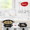 Pigeon Kitumbua Nonstick Paniyarakkal 9 Round  - 4 Mm Thickness Sturdy Cool Touch Handle Metal Spoon Friendly Sap 16273