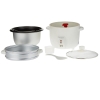 Frigidaire Rice Cooker 1.8L with Steamer 700W Glass Lid, Removable Non-Stick Inner Pot White FD8018S