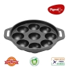 Pigeon Kitumbua Nonstick Paniyarakkal 9 Round  - 4 Mm Thickness Sturdy Cool Touch Handle Metal Spoon Friendly Sap 16273