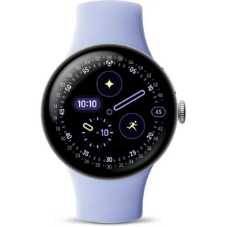 Google Pixel Watch 4 LTE 41mm - Polished Silver with Iris Active Band