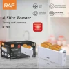 RAF Bread Toaster 4 Slice 1200W, Double Sided Baking, Card Slot Design R.265