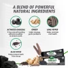 Dabur Herb'l Toothpaste Activated Charcoal Enriched with Activated Charcoal, For Healthy Gums & Strong Teeth, 150g with Brush - Set of 3 Pcs