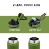 Pigeon Rush Thermos Flask 1000ml Green – Stainless Steel Sipper with Straw, Cleaner & Extra Cap Sap 16262