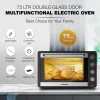 Nikai Oven Electric 75L With Rosting Function 4 Knobs Control 2200W NT75RCZ 120 Mins Timer Convection Function Single Inner Light Glass Panel