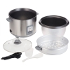 Kenwood Rice Cooker 2.8l Keep Warm Function Teflon Coated Pot 1000w Rcm71.000ss - Glass Lid Non Stick Stainless Steel Removable Cooking With Steam Basket Pot Indicator Lights
