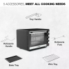 Nikai Oven Electric 75L With Rosting Function 4 Knobs Control 2200W NT75RCZ 120 Mins Timer Convection Function Single Inner Light Glass Panel