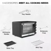 Nikai Oven Electric 75L With Rosting Function 4 Knobs Control 2200W NT75RCZ 120 Mins Timer Convection Function Single Inner Light Glass Panel