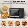 Nikai Oven Electric 75L With Rosting Function 4 Knobs Control 2200W NT75RCZ 120 Mins Timer Convection Function Single Inner Light Glass Panel