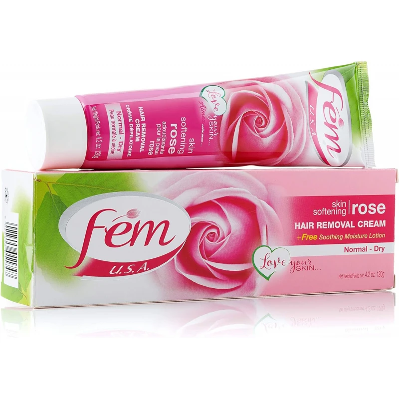 Dabur Fem Hair Removal Cream For Normal &Amp; Dry Skin 120G Rose 2 Dabur Fem Hair Removal Cream For Normal &Amp; Dry Skin 120G Rose - Set Of 3 Pcs