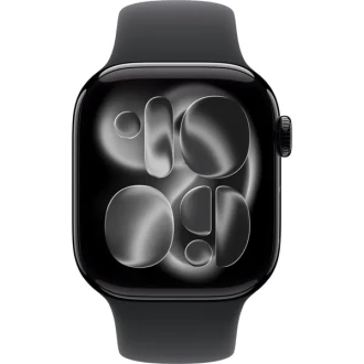 Apple Watch Series 11 42mm Jet Black Aluminium Case GPS Sport Band