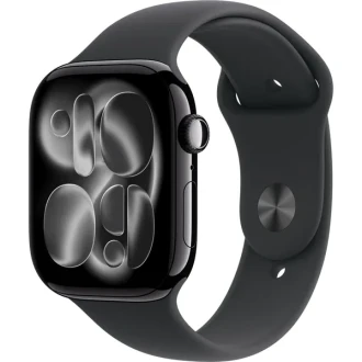 Apple Watch Series 11 46mm Jet Black Aluminium Case GPS Sport Band