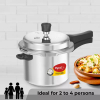 Pigeon Pressure Cooker 3l Deluxe Outer Lid Aluminium Sap 102 - Ergonomic Sturdy Handle Thermal Efficiency Special Alloy Safety Plug