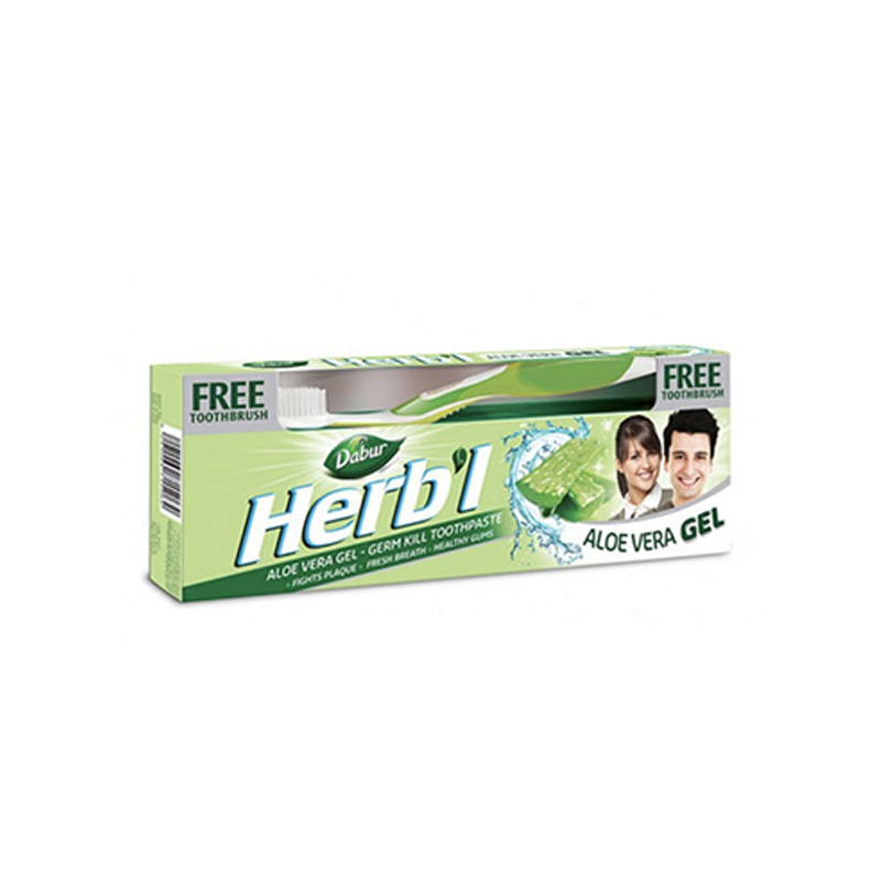 Dabur Herbal Germ Kill Toothpaste Aloe Vera 150G With Brush 1 Dabur Herbal Germ Kill Toothpaste Aloe Vera 150G With Brush - Set Of 3 Pcs