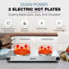 Nikai Hot Plate 188MM Double Steel Body 2500W NKTOE5N2 Overheat Protection System Power Indicator Light Adjustable Thermostat Control