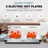 Nikai Hot Plate 188MM Double Steel Body 2500W NKTOE5N2 Overheat Protection System Power Indicator Light Adjustable Thermostat Control
