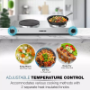 Nikai Hot Plate 188MM Double Steel Body 2500W NKTOE5N2 Overheat Protection System Power Indicator Light Adjustable Thermostat Control