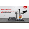 Pigeon Pressure Cooker 3l Deluxe Outer Lid Aluminium Sap 102 - Ergonomic Sturdy Handle Thermal Efficiency Special Alloy Safety Plug