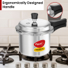 Pigeon Pressure Cooker 10l Deluxe Outer Lid Aluminium Sap 105 - Ergonomic Sturdy Handle Thermal Efficiency Special Alloy Safety Plug