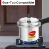 Pigeon Pressure Cooker 3l Deluxe Outer Lid Aluminium Sap 102 - Ergonomic Sturdy Handle Thermal Efficiency Special Alloy Safety Plug