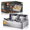 RAF Commercial Deep Fryer 5.5L + 5.5L 2500W, Reinforced Frying Basket, Thickened Stainless Steel, Uniform Heating, Rapid Heating R.5221