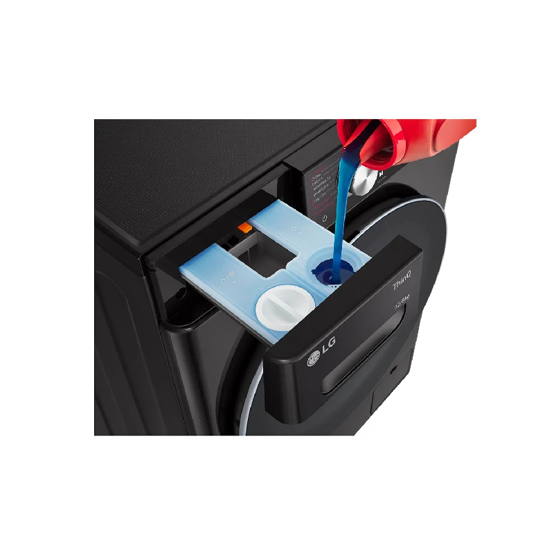 Lg Washing Machine 12Kg &Amp; 8Kg Washer &Amp; Dryer, Front Load, Ai Dd, Steam, Chrome Rim, Glass Door, Smart Diagnosis, Thinq Wi-Fi, Turbo Wash F4V9Bdp2Ee