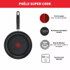 Tefal Super Cook Frypan 28cm Non Electric B4590684 aluminium material heat indicator thermo signal powerglide coating