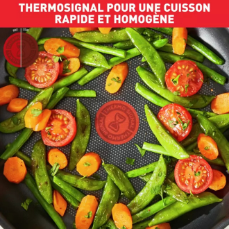 Tefal Total Frypan 24cm Nonstick Induction G1520444 aluminium material heat indicator thermo signal titanium coating