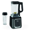 Moulinex Blender 2.6L Tritan Blender Jar with 2 Mills, 1600W, Razor Sharp 6 Blades, Infinity Mix, Digital Touch Control with 5 Automatic Programs, 10 Speed Settings, On the Go Bottle LM91HD27