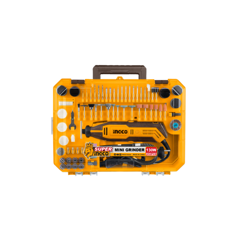 Ingco Mini Grinder 130W With Variable Speed Control, 251Pcs Accessories Mg133281 1 Ingco Mini Grinder 130W With Variable Speed Control, 251Pcs Accessories Mg133281